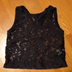 Banana republic - Black Lace crop tank